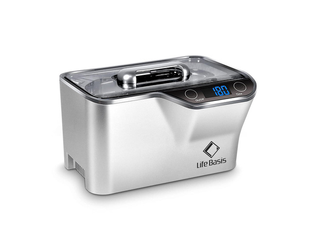 Professional Ultrasonic Jewelry Cleaner 600ml (20 oz), Silver 45kHz Ultrasonic Cleaning with 5 Digital Timers and Watch Holder for Jewelry,...