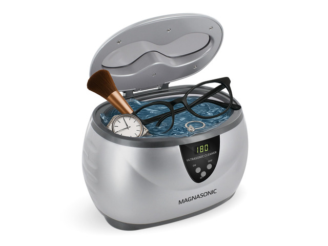 Ultrasonic Cleaner - 20oz Stainless Steel Tank, Digital Timer, 5 Cleaning Modes, Ultrasonic Jewelry Cleaner for All Jewelry, Eyeglasses, Watches,...