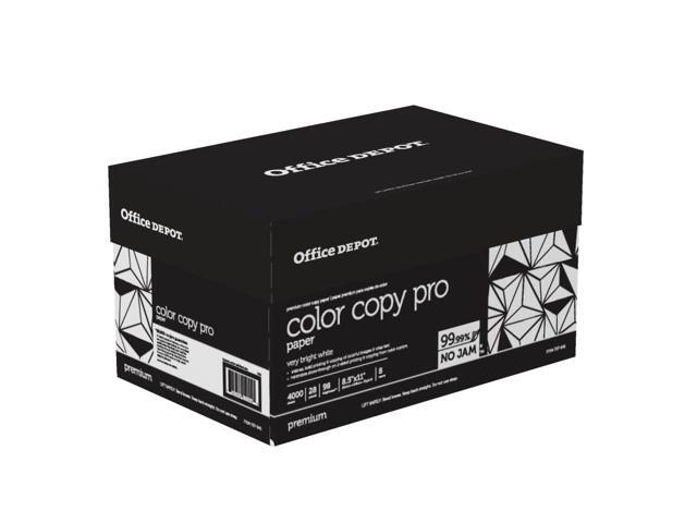 Office Depot Color Copy Paper, 8 1/2in. x 11in., 28 Lb, Ream Of 500 Sheets, Case Of 8 Reams, 727641