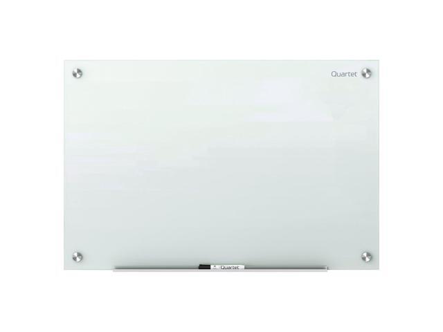 Magnetic Glass Dry Erase White Board, 24''W x 18''H Whiteboard, Infinity Frameless Mounting, White Surface (G2418W)