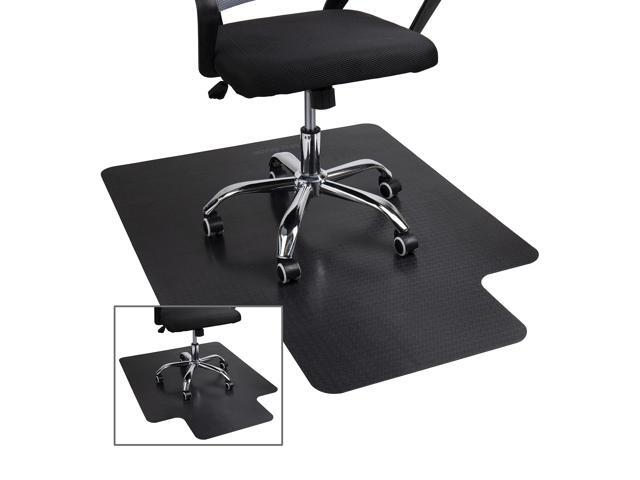 Office Chair Mat for Hardwood Floors, Under Desk Floor Protector, PVC, 35.5' L x 47.5' W x 0.0625' H, Set of 2, Black