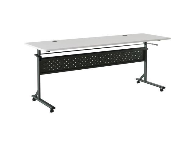Lorell Shift 2.0 Flip and Nesting Mobile Table - Laminated Rectangle Top - 198 lb Capacity - 72' Table Top Length x 24' Table Top Width x 1'...