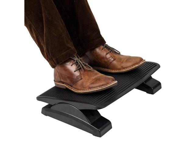 Mind Reader Foot Rest, Foot Stool, Under Desk at Work, Ergonomic, Height Adjustable, Office, 17.5'L x 13.5'W x 3.5'H, Black