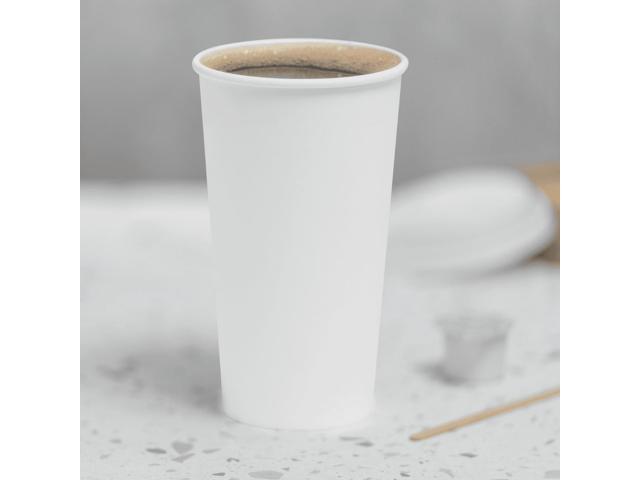 Karat 20 oz Paper Hot Coffee Cups [600 ct] White Disposable Cup for Hot/ Cold Drinks and Beverages, 90mm (C-K520W)