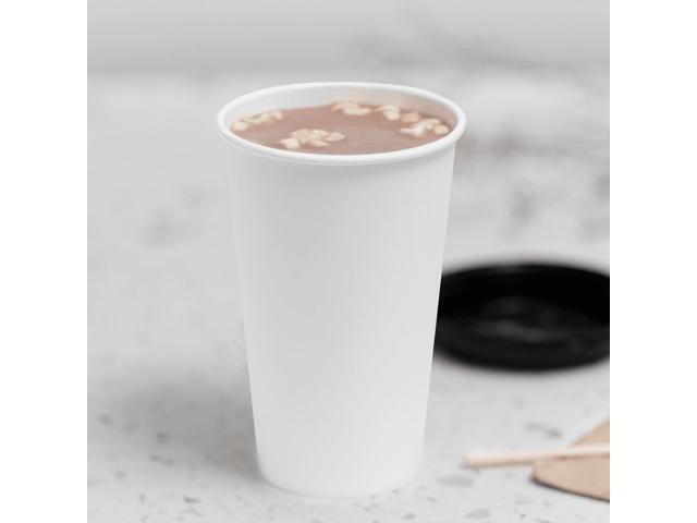 Karat 16 oz Paper Coffee Cup [1,000 ct] White Disposable Cup for Hot/ Cold Drinks and Beverages 90mm (C-K516W)