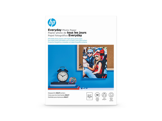Everyday Photo Paper, Glossy, 8.5x11 in, 50 sheets (Q8723A)