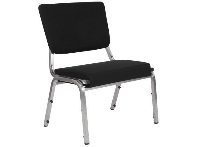 HERCULES Series 1000 lb. Rated Black Antimicrobial Fabric Bariatric Medical Reception Chair with 3/4 Panel Back