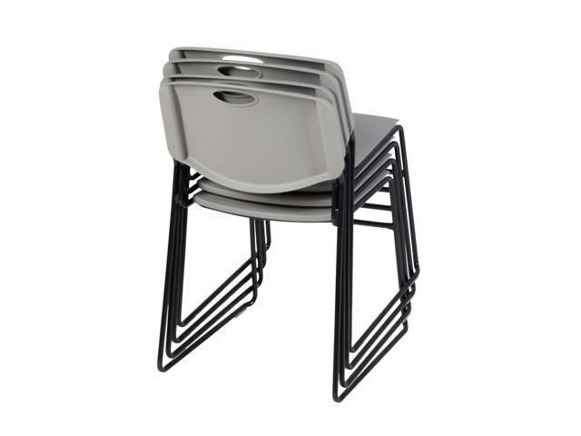 Regency Zeng Stack Chair (4 Pack), Grey