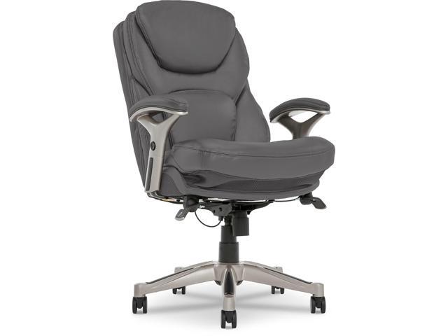 Serta Works Executive Office Chair with Back in Motion Technology, Opportunity Gray Bonded Leather