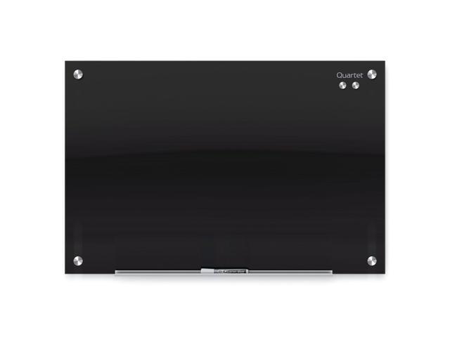 Magnetic Dry Erase Board, 24' x 18' Glass Whiteboard for Wall, Infinity, Black (G2418B)