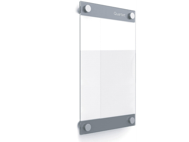 Glass Whiteboard, Magnetic Dry Erase Board, 11' x 17', with Customizable Templates, White Dry Erase Surface, Infinity (GI1117)