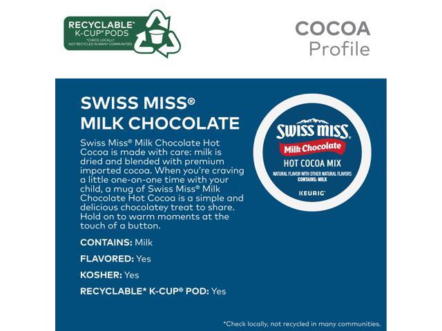 Swiss Miss Milk Chocolate Hot Cocoa, Single-Serve Keurig K-Cup Pods, Hot Chocolate, 44 Count