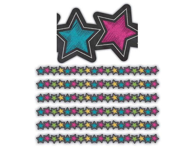 TEACHER CREATED RESOURCES (6 PK) CHLKBRD BRIGHTS STARS DIECUT