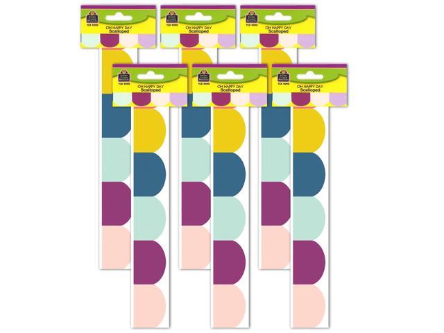 Teacher Created Resources Oh Happy Day Die-Cut Border 2.19' x 210' Scallop Design (TCR9090-6)