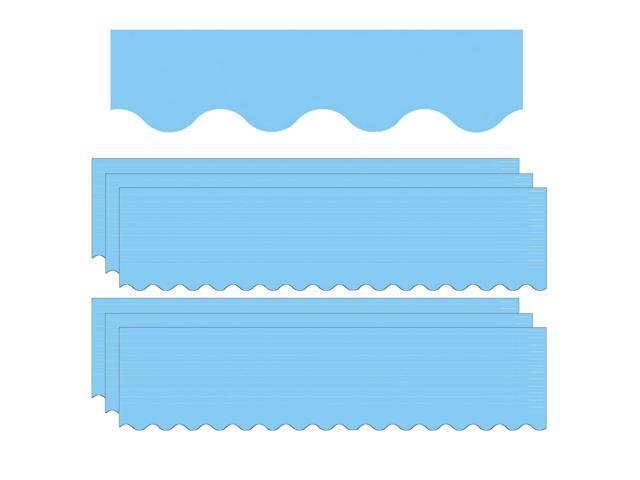 Teacher Created Resources Light Blue Scalloped Border Trim 35 Feet Per Pack 6 Packs (TCR8776-6)