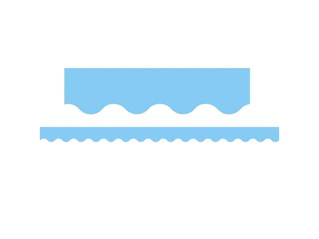 Teacher Created Resources Light Blue Scalloped Border Trim 35 Feet Per Pack 6 Packs (TCR8776-6)