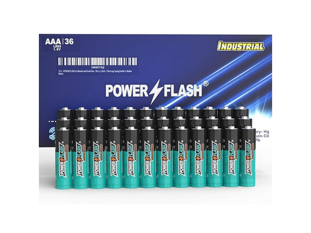 POWER FLASH 36 AAA Batteries, battery Provide Long Lasting Power, 10 Year 3a batteries Warranty, Alkaline AAA Batteries, aaa battery for Home...