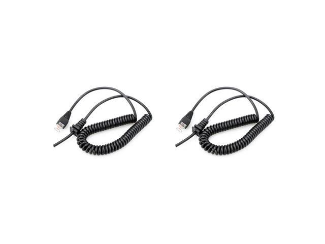 2X Replacment Mic Cable For Yaesu Vertex Microphone MH-67A8J Microphone Cord