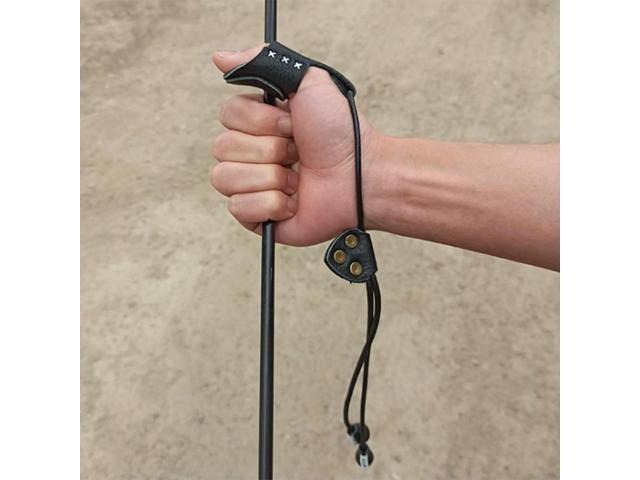 Archery Thumb Ring Finger Guard for Hunting Target Recurve Bow Cow Skin Soft Leather Protector Glove Rich