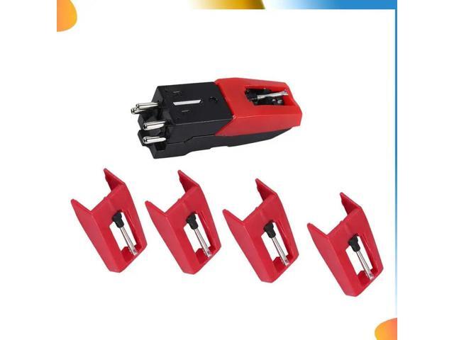 Record Player Needle, 1 PC Record Player Cartridge With 4 PCS Diamond Stylus Replacement For Crosley, Victrola,, LP