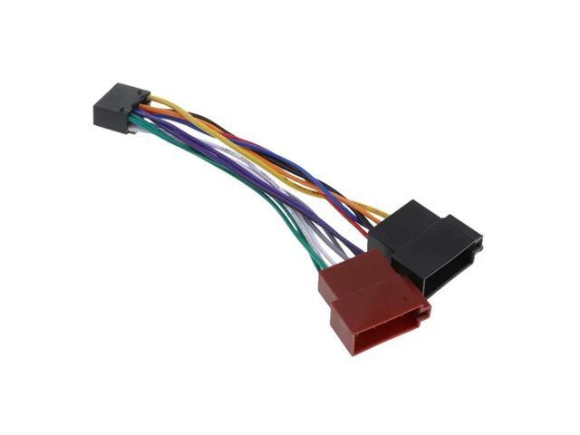 Universal Car Stereo ISO Harness Adapter 16-Pin Plug & Play Wiring Kit for Kenwood JVC Aftermarket Radio Installation