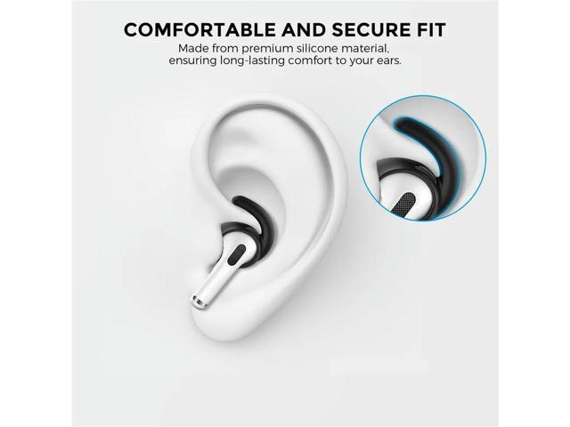 3 Pair Sport Ear Hooks for AirPods 3 Generation Ear Holder Covers Anti Slip Soft Silicone Ear Grip Holder-White Rich