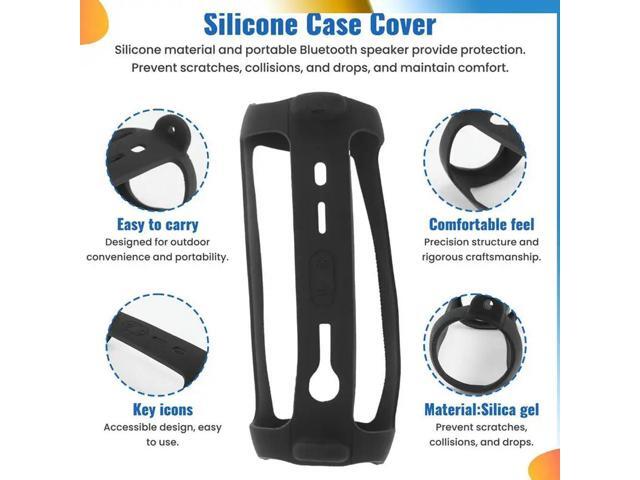 For Flip 6 Case Cover Audio Bag With Shoulder Strap Carabiner Travel Carrying Protective Bag
