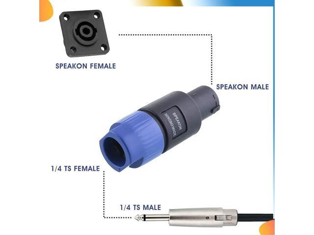 10 Pieces NL4FC Speaker Cables Head Speakon Cable Connector 4-Pin Speaker Plugs With Twist Lock Waterproof For Cables
