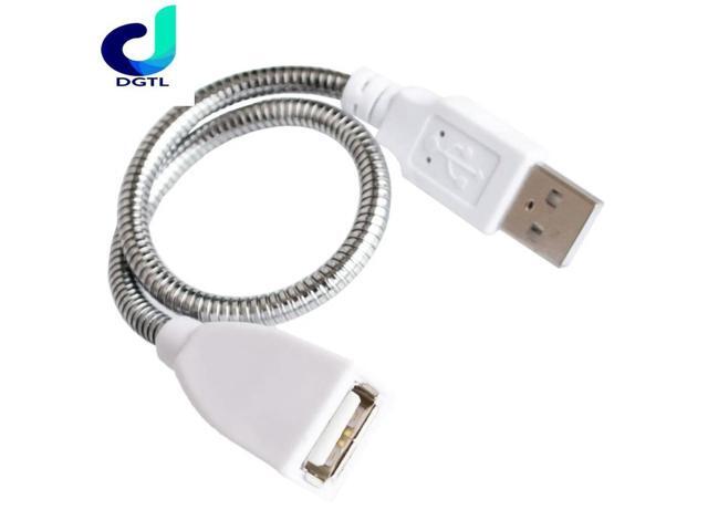 Desk Lamp USB Power Cable Extension Cord Flexible Metal Hose USB Desk Light