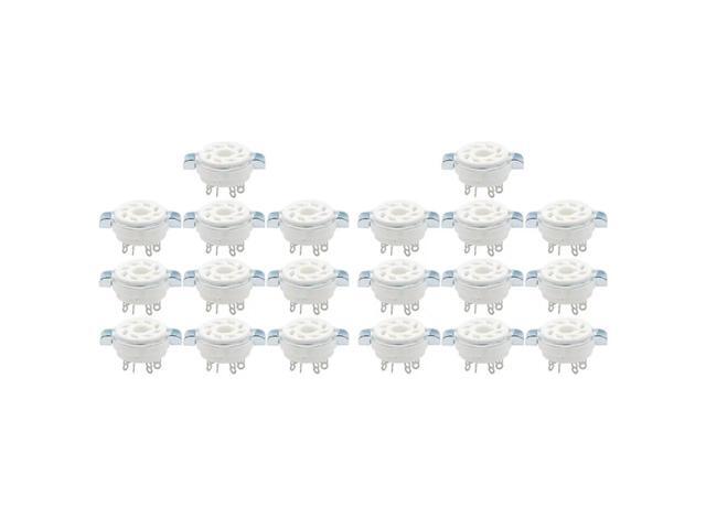 20PCS Chassis Mount 8 Pin K8A Octal Tube Sockets For KT88 KT66 6SN7 5AR4 GZ34 5881 6V6 5U4G 6550 6J7 GZC8-1