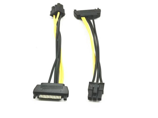 SATA Power 15P To 6P Graphics Card Reverse Power Wiring 15 Pin 6PIN Graphics Card Power Cord 15CM