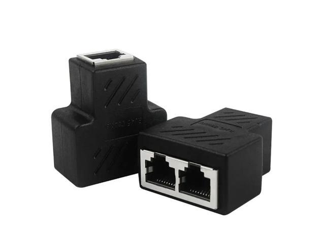 Ethernet Adapter Lan Cable Extender Splitter for Internet Connection Cat5 RJ45 Splitter Coupler Contact Modular Plug