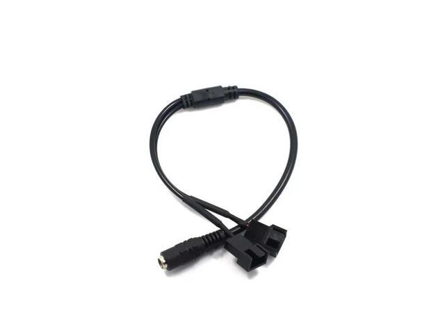 12V power adapter one - to - two fan patch cord, computer chassis fan line, DC5521 to 4Pin line