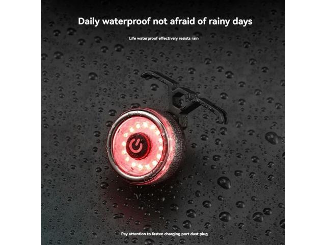 Bicycle Smart Brake Auto Sensing Light Waterproof LED Type-C Charging Cycling Taillight Bike Rear Light Accessories B Rich