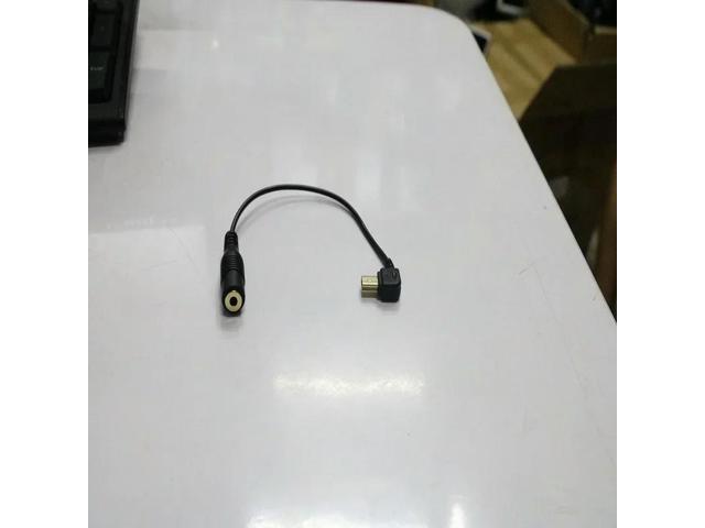 1pc 3.5mm Jack Female To Mini USB Male Audio Cable Cord for Active Clip Mic Microphone Adapter for Sports Camera