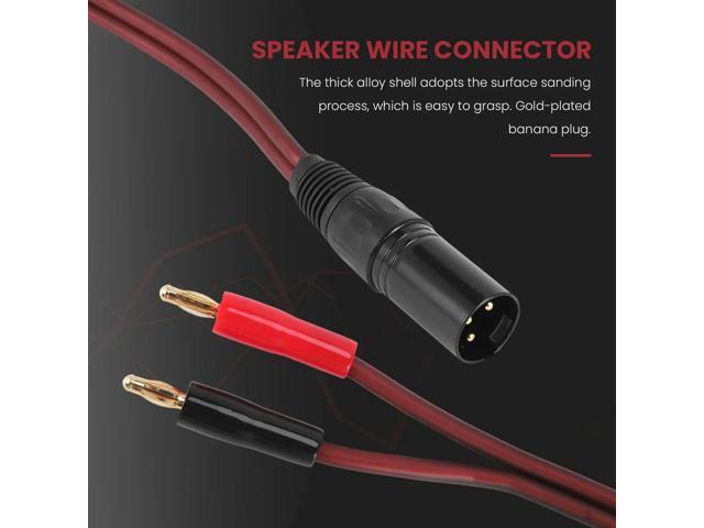 XLR to Banana Speaker Cable,XLR 3 Pin Male to Dual Banana Plugs Audio Cable, Gold-Plated 4mm Plug to XLR3 Pro HiFi Rich