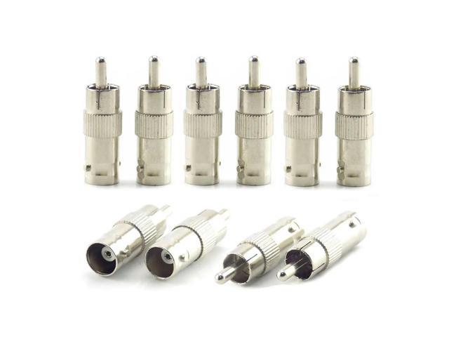 10Pcs Splitter Plug BNC Female To RCA AV Male Connector Adaptor for CCTV Security Camera Surveillance Video Rg59 Cable