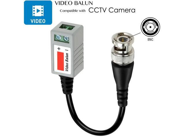 CCTV Camera Passive Video Balun BNC Connector Coaxial Cable Adapter for Security CCTV Analog camera DVR Systems