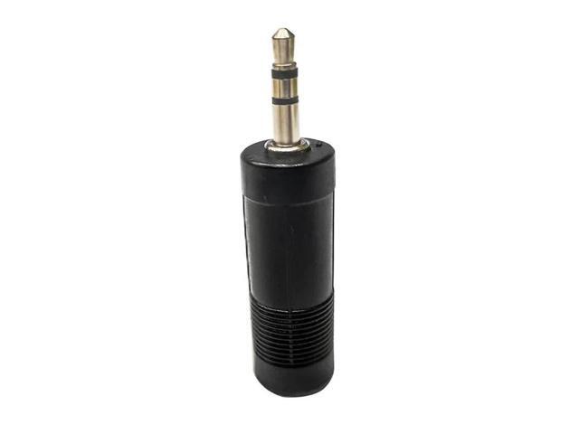 3.5 Mm (1/ 8 Inch) Male To 6.35 Mm (1/ 4 Inch) Female Audio Converter Adaptor 10pcs Black Mono Jack Plug