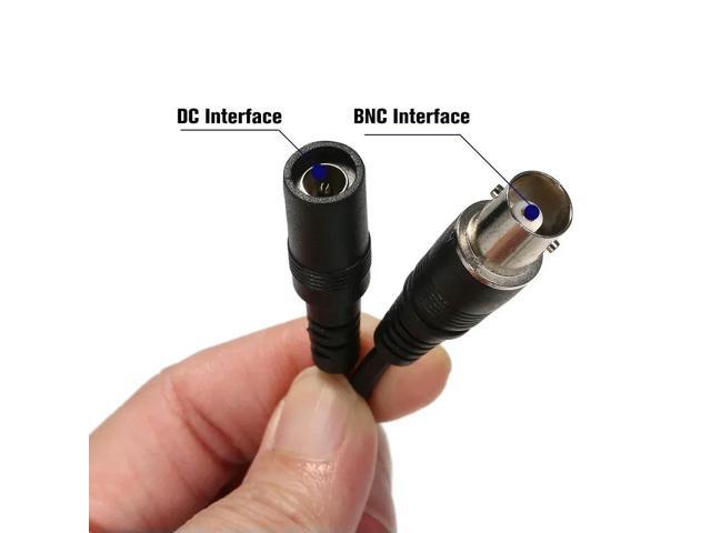 60cm 5 Pin Analog BNC Video Cable, DC Jack Female Cord, F Video Power Lead Wire for Analog CCTV Camera PCB Board, 2/5PCS/Lot