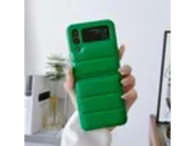 Fashion Down Jacket Air Cushion Case for Z Flip4 ins Leather Shockproof Cover
