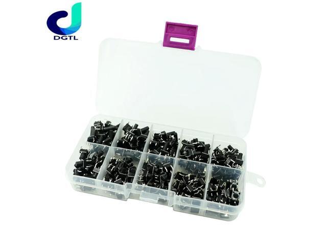 10 models 200pcs 6*6 Tact Switch Tactile Push Button Switch Kit, Height: 4.3MM~13MM DIP 4P micro switch 6x6 Key switch