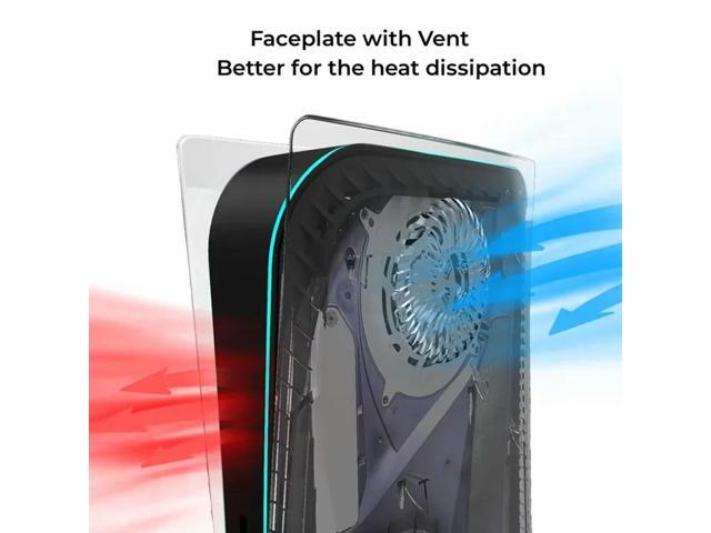 Transparent Cooling Vent Shell Hard Plastic Replacement Plate Case Cover For PS5 Disc Edition Gaming Console