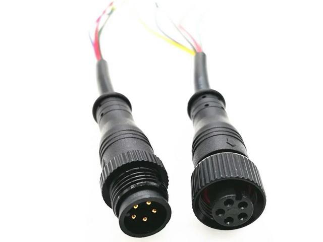 Indoor and Outdoor Display Lamp LED Connection Waterproof M12 Power Cord Male and Female Docking Line