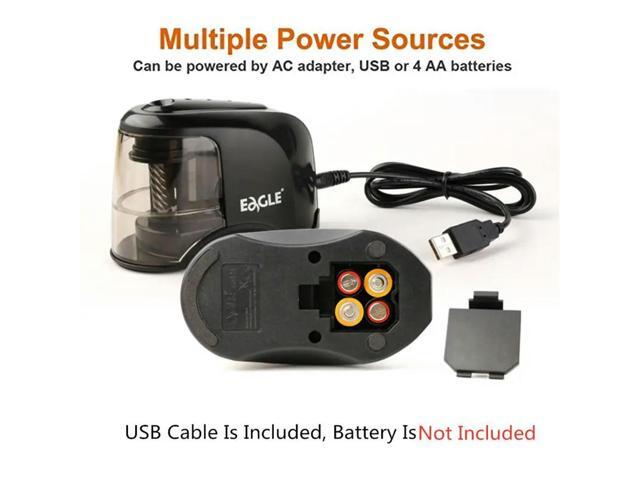 Desktop Electric Pencil Sharpener with USB Cord Auto Feed-in Clear Shaving Box for Student School Boy Girl Class Rewards