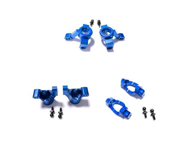 l Upgrade Parts Kit Caster Block Steering Blocks Suspension Arm For Traxxas Latrax Teton 1/18 RC Car Blue Replacem