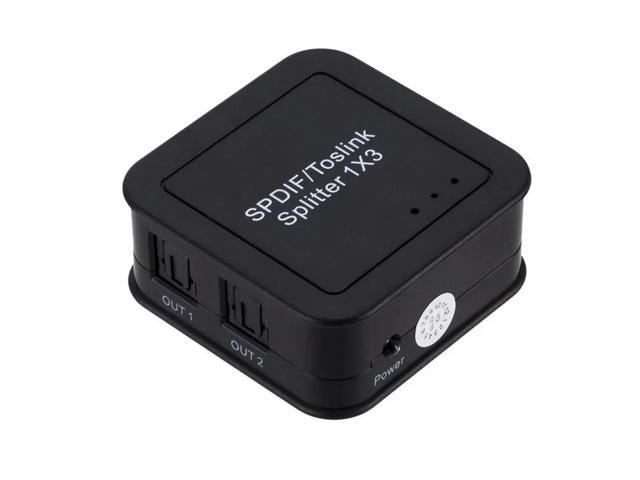 3-way Digital Optical Audio Splitter Adapter SPDIF Optical Cable Splitter Hub