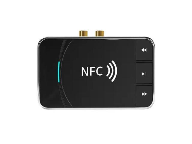 Smart Playback Wireless Stereo Audio Adapter for Car Kit Speaker, 5.0 Bluetooth Receiver A2DP, AUX 3.5mm RCA Jack, USB, NFC