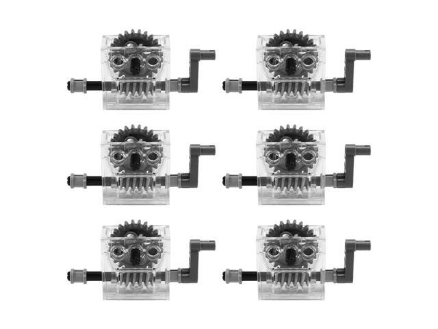 Gearbox Assembly Kit 6 Set Technic Trans-Clear Compatible With Lego Technic Wormbox Gear Motor Reducer Trans-Clear