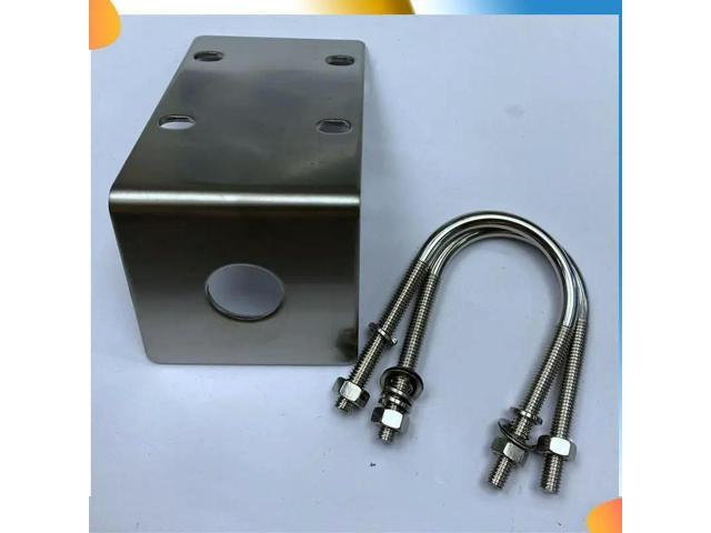 2X Stainless Steel Antenna Mount Bracket With U Style Bolts For Ham UHF VHF CB Cellular Trucker Antenna Use Accepted